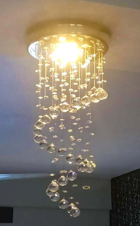 Spiral Modern Crystal Led Chandelier Ceiling Light - Image 8