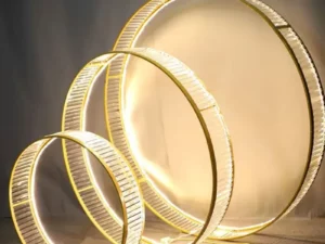 Three Ring Ceiling Chandelier, Iron Frame, Party Suspended Pendant