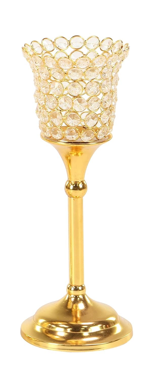 Gold Aluminum Hurricane Lamp - Image 8