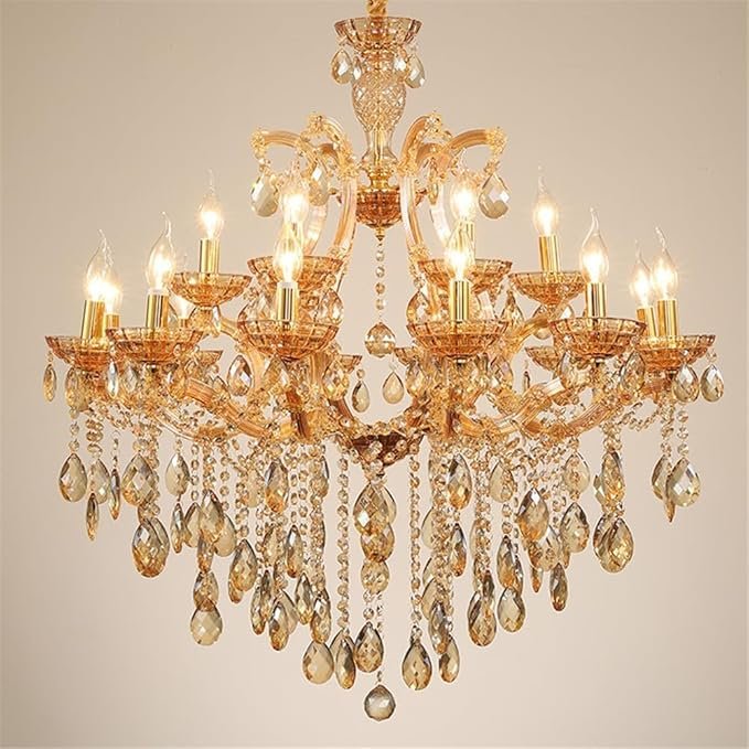 Single Hanging Metal Crystal Chandelier - Image 3