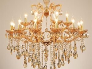 Single Hanging Metal Crystal Chandelier