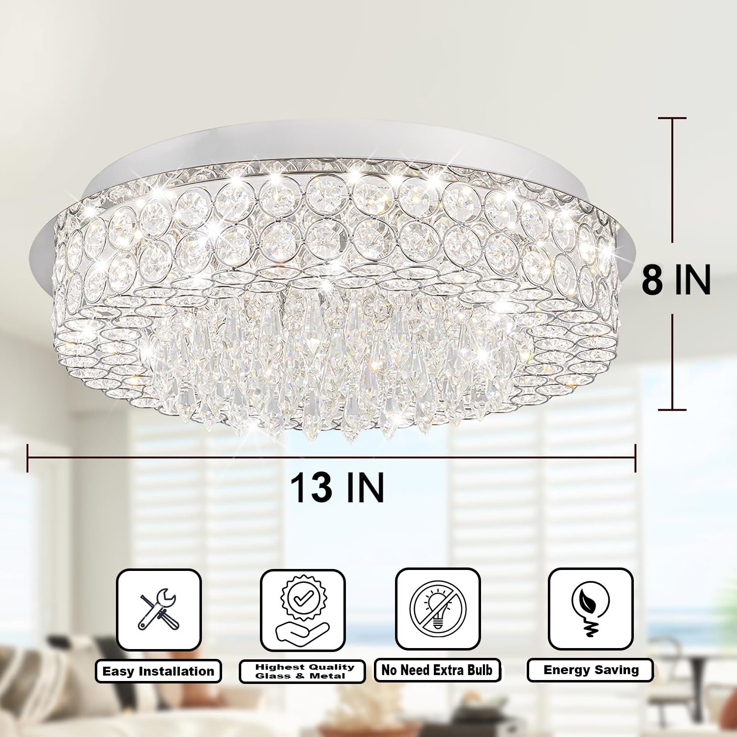 Modern Design Flush Mount Lighting - Image 7