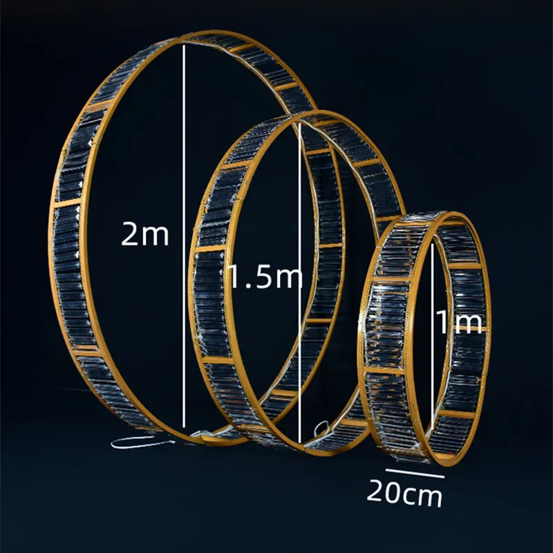 Three Ring Ceiling Chandelier, Iron Frame, Party Suspended Pendant - Image 4