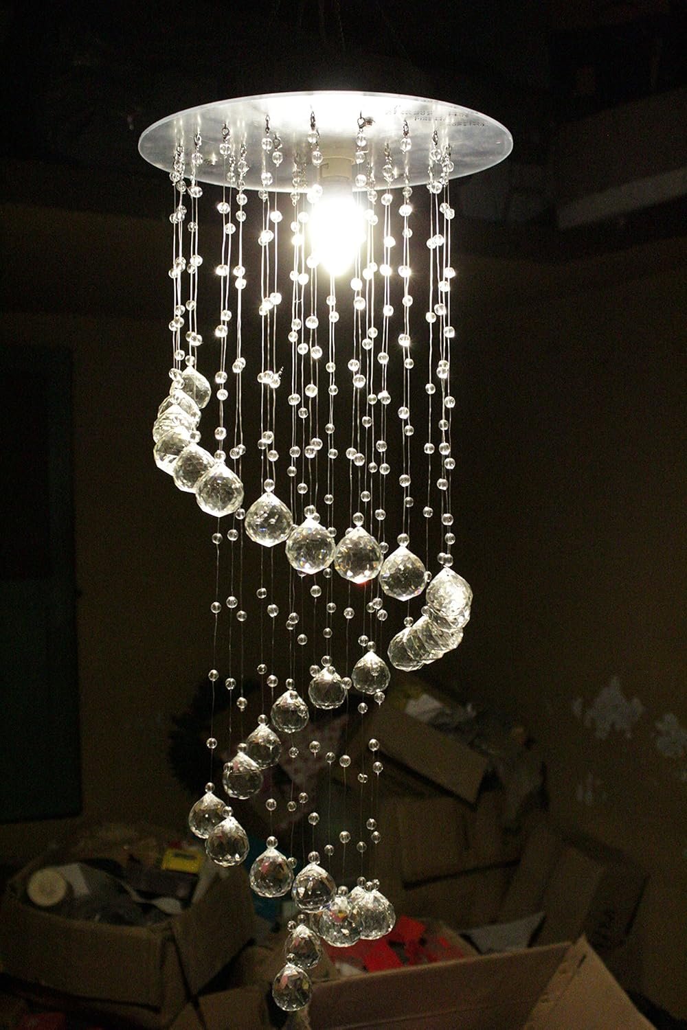 Spiral Modern Crystal Led Chandelier Ceiling Light - Image 9
